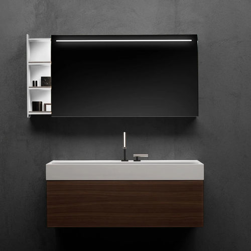 Badezimmerschrank mit Spiegel / mit integrierter Beleuchtung - SLIDE - FALPER - modern / für Privatgebrauch / Holz