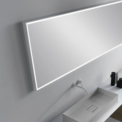 Wandmontierter Spiegel für Badezimmer - FALPER - modern / rechteckig / Cristalplant®