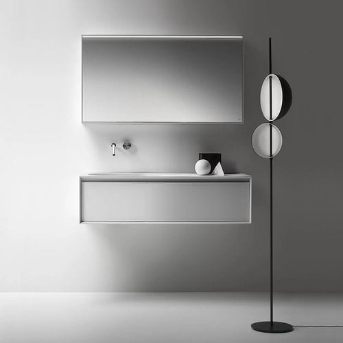 Doppelter Waschtisch-Unterschrank - SHAPE EVO - FALPER - wandhängend / Cristalplant® / modern
