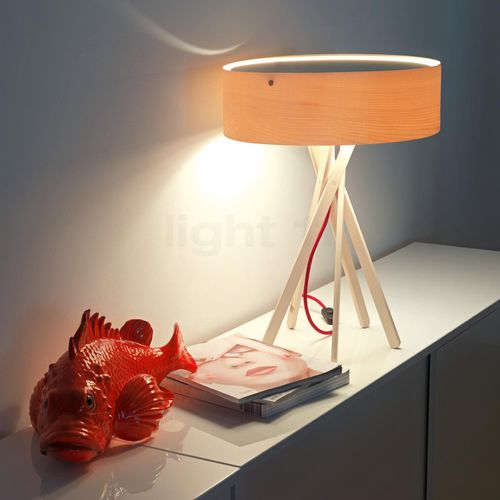 Tischlampe - ARBA-40 - BELUX AG - Holz / modern / mit Kabel