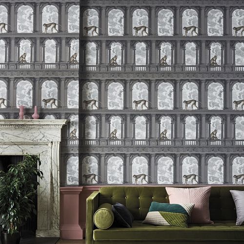 Klassische Tapete - Procuratie con vista - Cole&Son - Stoff / Tiermuster / blau