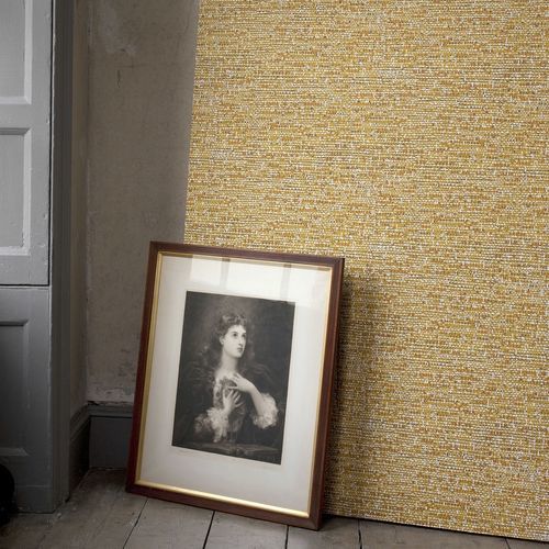 Vintage-Tapete - Tweed - Cole&Son - Motiv / weiß / gelb