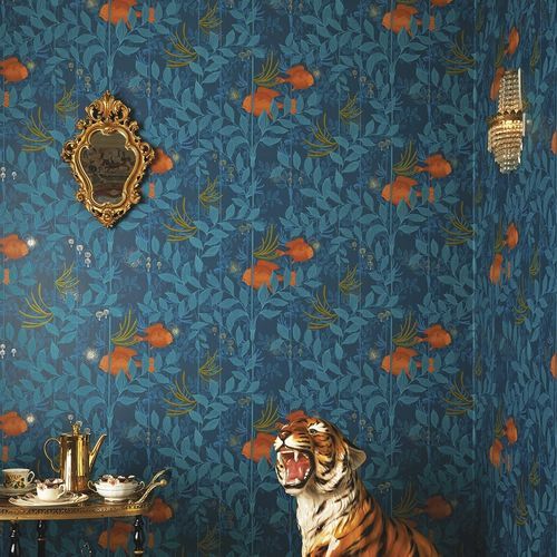 Klassische Tapete - Nautilus - Cole&Son - Stoff / Blumenmotiv / Naturmotiv