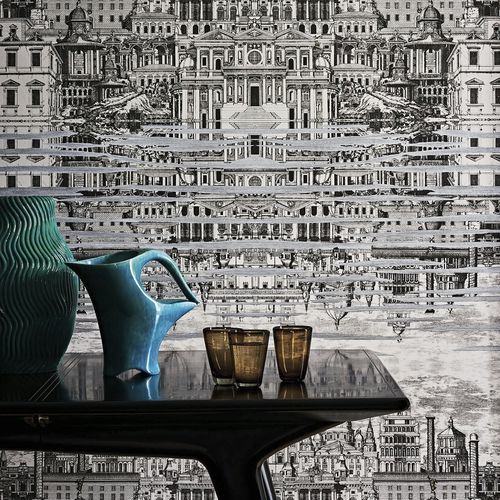 Barock-Tapete - Riflesso - Cole&Son - Stoff / Städtemotiv / weiß