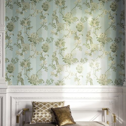 Klassische Tapete - Zerzura - Cole&Son - Stoff / Blumenmotiv / Tiermuster