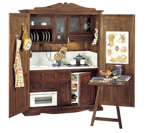 Stil-Küche - CHEF - Mobili di Castello - Massivholz / Holz / mit Griffen