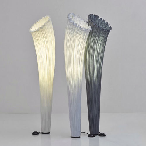 Leuchtsäule / originelles Design - MORNING GLORY : HORN - Aqua Creations - Seide / fluoreszierend / für den Innenraum
