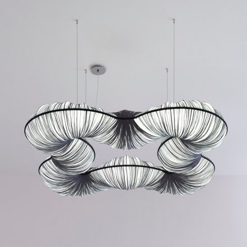Hängelampe - MORNING GLORY : ROTINI - Aqua Creations - Metall / Seide / modern