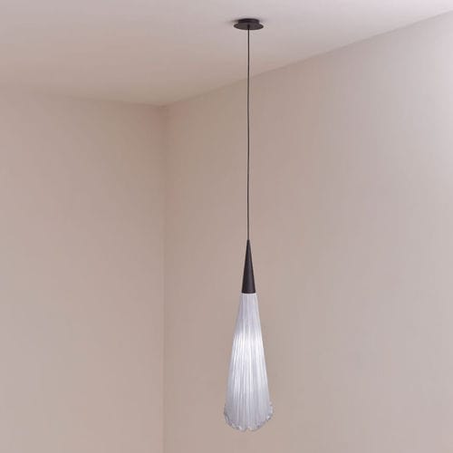 Hängelampe - MORNING GLORY : CHILI - Aqua Creations - Metall / Seide / originelles Design