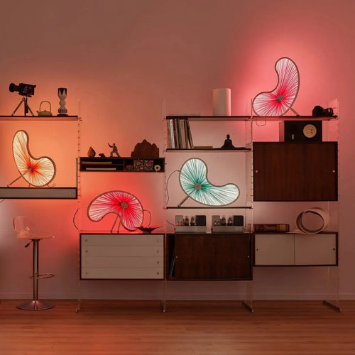 Tischlampe - LAKE CHAD - Aqua Creations - Metall / Edelstahl / Seide
