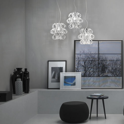 Moderner Kronleuchter - ECOS - Vistosi - Chrom / Glas / 1 Glühbirne