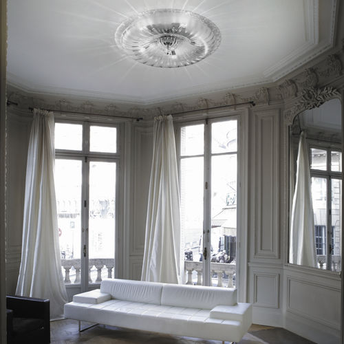 Moderne Deckenleuchte - NOVECENTO - Vistosi - rund / Kristall / Muranoglas