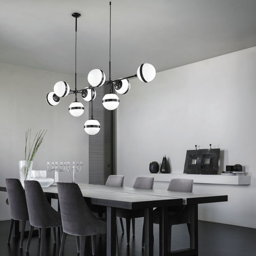 Moderner Kronleuchter - PEGGY - Vistosi - geblasenes Glas / Metall / Messing