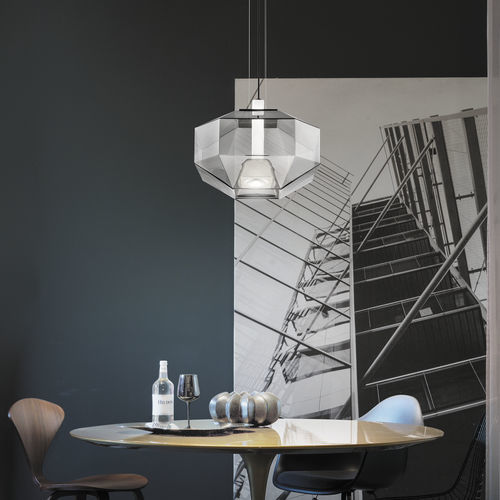Hängelampe - STONE - Vistosi - geblasenes Glas / modern / mit Kabel