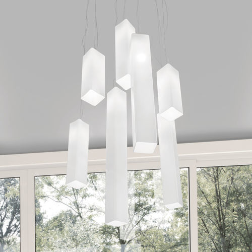 Hängelampe - TUBES - Vistosi - geblasenes Glas / modern / mit Kabel