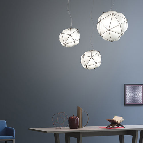 Hängelampe - SEMAI - Vistosi - Stahl / geblasenes Glas / modern