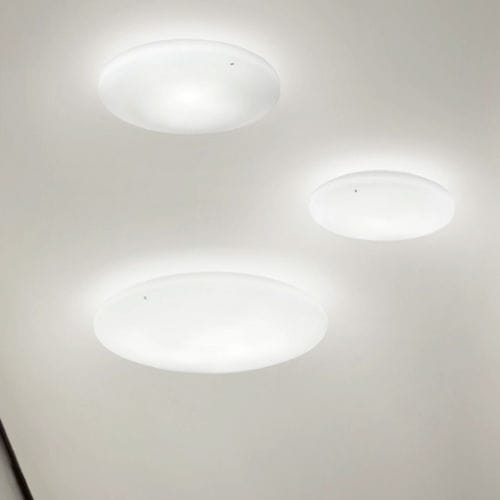 Moderne Deckenleuchte - MORIS - Vistosi - rund / geblasenes Glas / LED