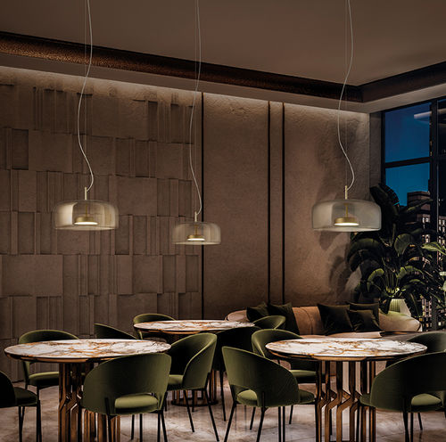 Hängelampe - JUBE - Vistosi - geblasenes Glas / modern / mit Kabel
