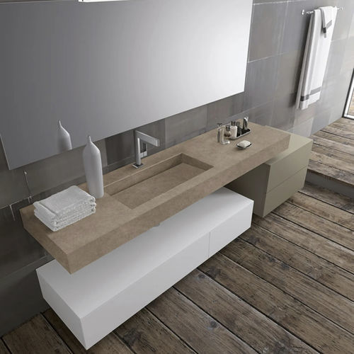 Moderner Badezimmer-Schrank - ESSENZE 25 - ARCHEDA - für Privatgebrauch / Holz / Aluminium