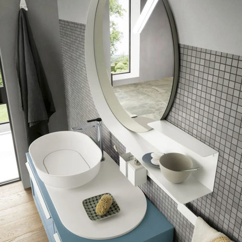 Moderner Badezimmer-Schrank - SILK 02 - ARCHEDA - für Privatgebrauch / Eiche / Keramik