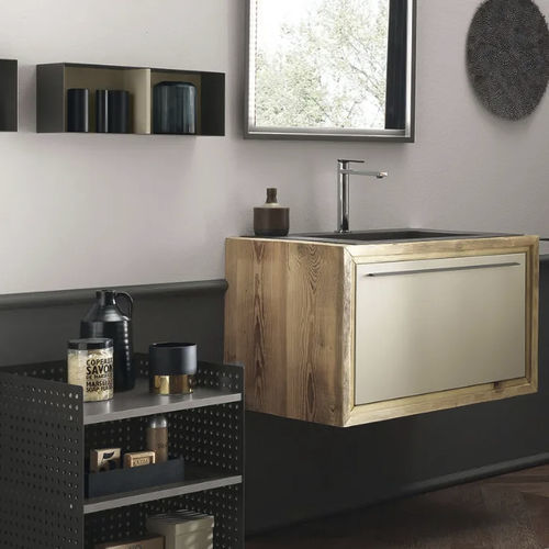 Moderner Badezimmer-Schrank - WOOD 01 - ARCHEDA - für Privatgebrauch / Holz / lackiert