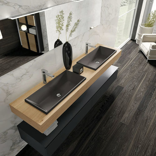 Wandhängender Waschtisch-Unterschrank - GOLA 10 - ARCHEDA - Keramik / Aluminium / modern