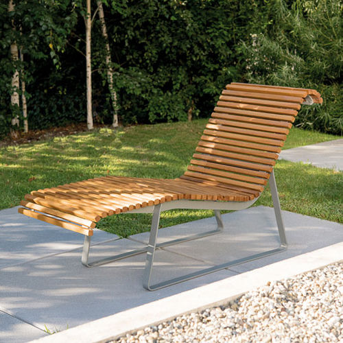Moderne Sonnenliege - MILAN - AREA - Holz / Stahl / für Garten