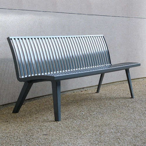 Moderne Bank für den öffentlichen Raum - MONTRÉAL  - AREA - Metall / mit Rückenlehne