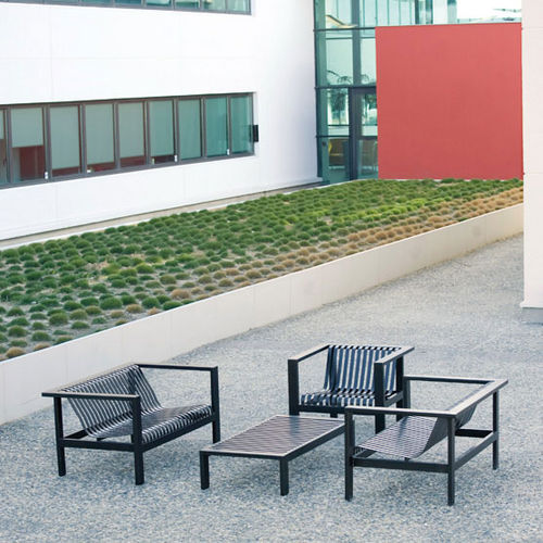 Moderne Tisch- und Stuhlkombination - SOFIA - AREA - Metall / für öffentliche Bereiche