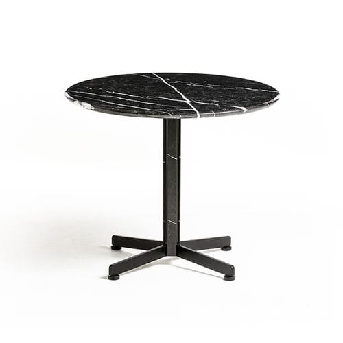 Moderner Couchtisch - Piana S - arrmet - Marmor / Gestell aus gestrichenem Metall / rund