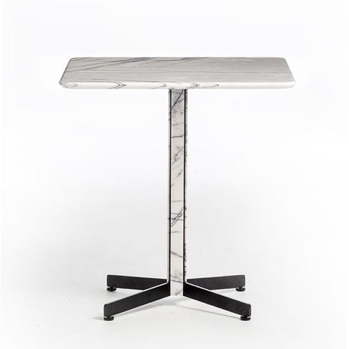 Moderner Bistrotisch - Piana M - arrmet - Marmor / Gestell aus gestrichenem Metall / Gestell aus Marmor