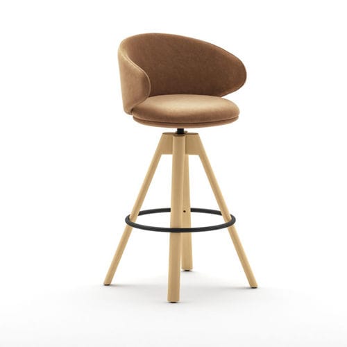 Moderner Barstuhl - Belle ST-4WL - arrmet - für den Innenraum / Stoff / Leder