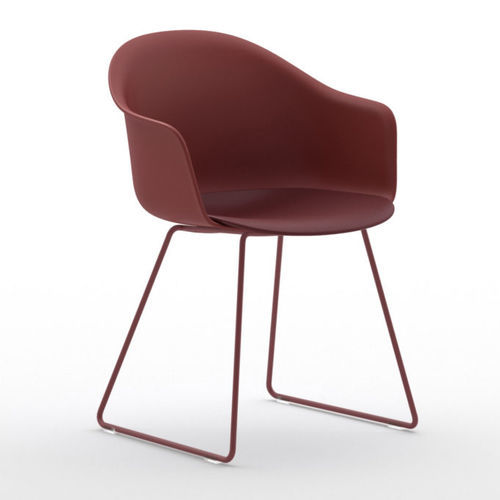 Restaurantstuhl / skandinavisches Design - Máni Armshell SL - arrmet - für den Innenraum / Polypropylen / Gestell aus Metall