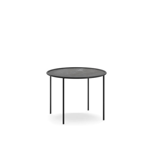 Moderner Couchtisch - Ring 60 - arrmet - aus lackiertem Stahl / Gestell aus bemaltem Stahl / rund