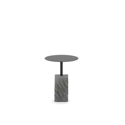 Moderner Beistelltisch - Rocks 30 - arrmet - aus lackiertem Stahl / Gestell aus bemaltem Stahl / rund