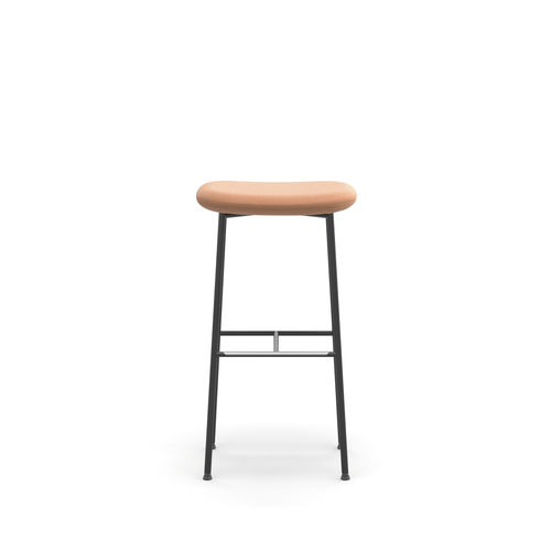 Barhocker / skandinavisches Design - Macka ST simple - arrmet - Leder / Stoff / Gestell aus Metall