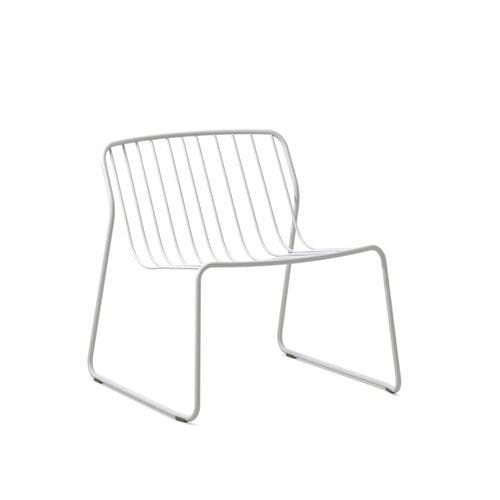 Moderner Sessel - Randa Nude LO - arrmet - Trevira CS® / Kunstleder / aus lackiertem Stahl