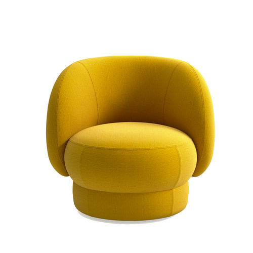Design-Sessel - Cèpe Lounger - arrmet - Stoff / Holz / gelb