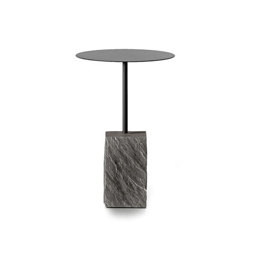 Lampentisch / originelles Design - Rocks 45 - arrmet - aus lackiertem Metall / Stein / Gestell aus Stein