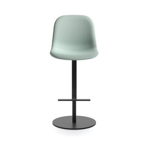 Barhocker / skandinavisches Design - Mani ST S-A - arrmet - Leder / Stoff / Gestell aus Stahl
