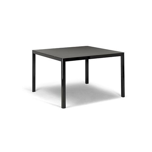 Moderner Couchtisch - LA table - arrmet - HPL / Gestell aus gestrichenem Metall / rechteckig