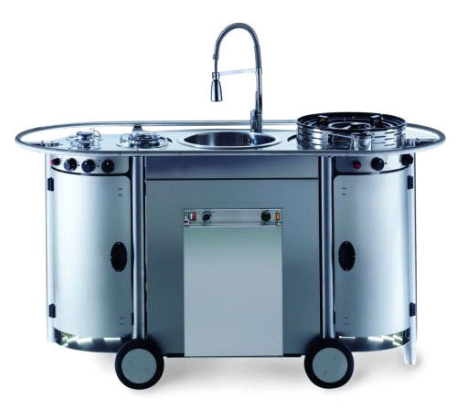 Outdoor-Küche - BONGOS : TUS BG 001 LUX - Emme Group - Industriestil / Edelstahl / mit integriertem Griff