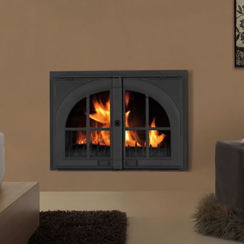 Holzkamin - SARA - Lacunza - Einbau / Einseitig / geschlossene Feuerstelle
