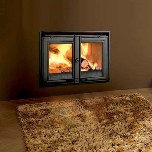 Holzkamin - LOREA - Lacunza - Einbau / Einseitig / geschlossene Feuerstelle