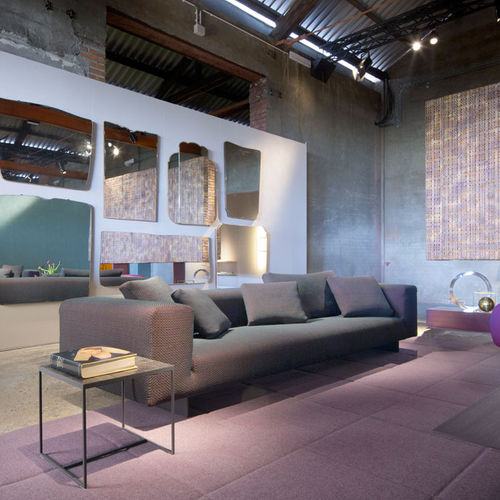 Modernes Sofa - ATOLLO NEXT - PAOLA LENTI - Stoff / grau / 100% recycelbar
