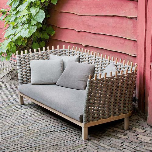 Modernes Sofa - WABI - PAOLA LENTI - für Garten / Stoff / Kordel