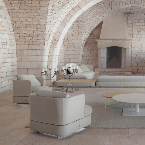 Moderner Sessel - COVE - PAOLA LENTI - Stoff / für Garten