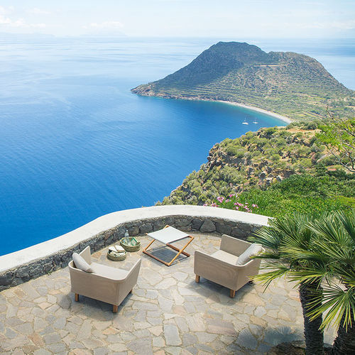Moderner Sessel - SABI - PAOLA LENTI - Kordel / Stoff / Holz