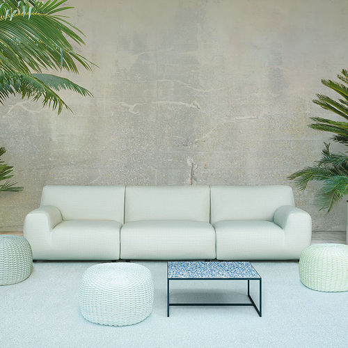 Moderner Couchtisch - COCCI - PAOLA LENTI - Edelstahl / quadratisch / für Privatgebrauch