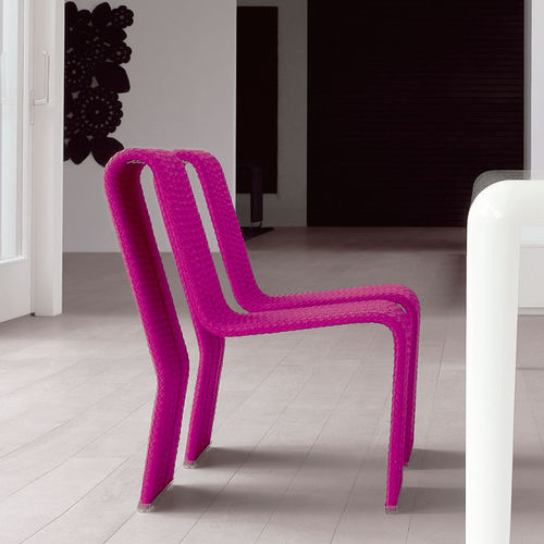 Moderner Stuhl - FRAME - PAOLA LENTI - für Außenbereich / für den Innenraum / Edelstahl